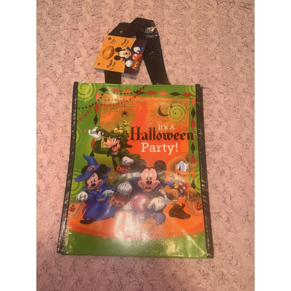 Disney Reusable Tote Bag Sack Small Halloween Party Goofy Mickey Donald Minnie